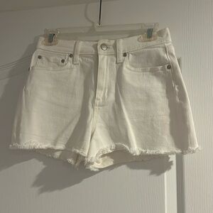 white jean shorts